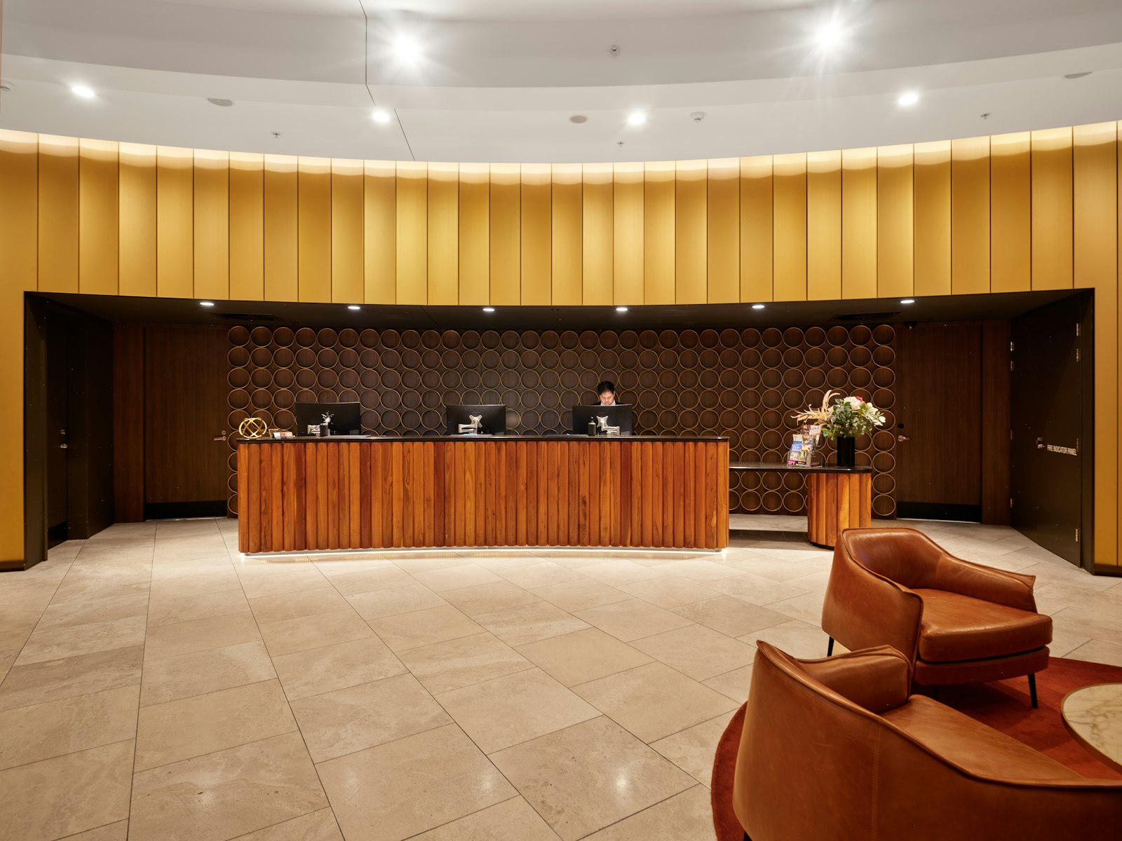 Mostrador de recepción de un hotel